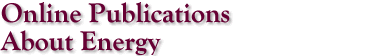 Online Publications About Energy